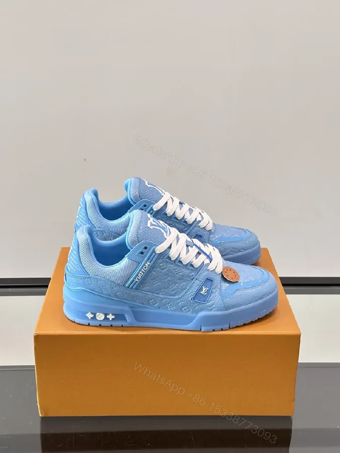 View 1 of Vibrant Blue Luxe Sneakers: Elevated Comfort, Designer-Inspired