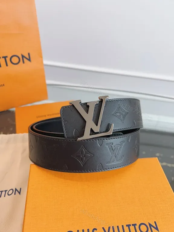 View 1 of Lux Grip Belt: Monogram Leather, LV Buckle, Timeless Style