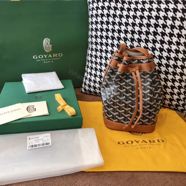 View 1 of 高仿Goyard*PEFLOT2抽繩水桶包棕色免檢版