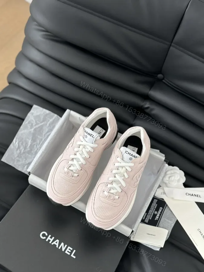 View 1 of Soft Pink Leather Sneaker - Subtle Couture Texture, Everyday Luxe, High-Top
