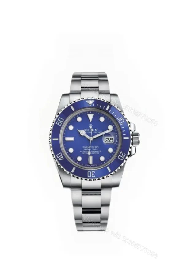 View 1 of Rolex Super Clone Watches 1:1 Smurf Submariner 116619LB VS3135 Movement 40mm