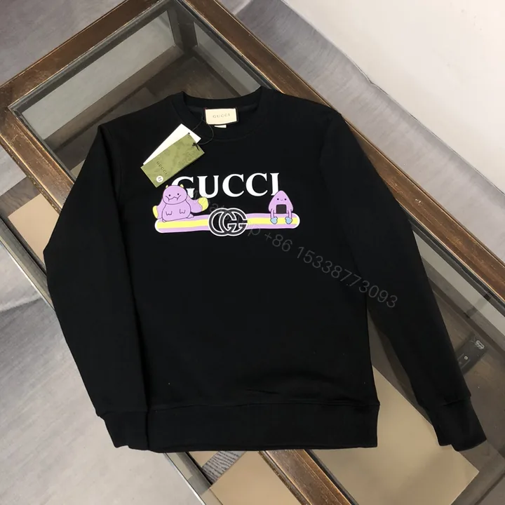 View 1 of Gucci高仿男士卡通LOGO印花長袖T 俏皮角色設計日系感滿滿