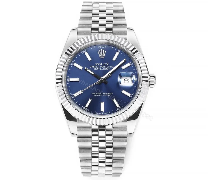View 1 of 3A Factory Clean Factory DDF Silver Blue Datejust Classic Watch
