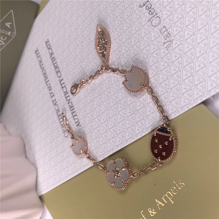 View 1 of VCA Lucky Spring Bracelet 5 Motifs Rose Gold VCARP7RR00