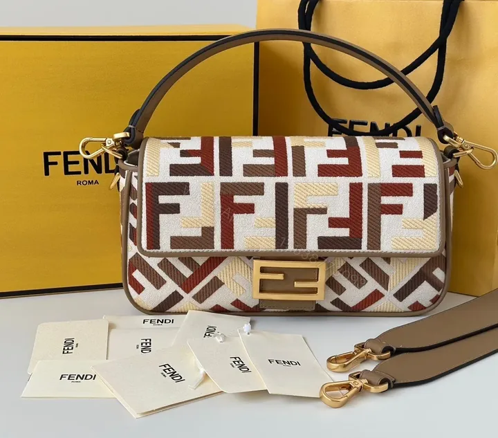View 1 of Statement Pattern Shoulder Bag with Signature Hardware