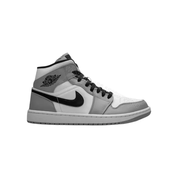 View 1 of Jordan 1 Mid Light Smoke Grey