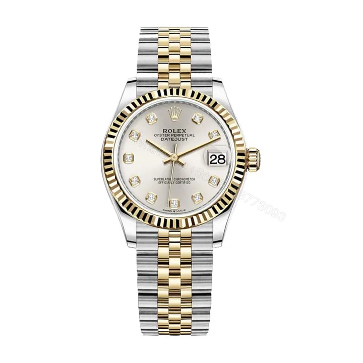View 1 of Rolex Lady-Datejust 279173 Super Clone : Two-Tone Diamond Silver Dial 28mm