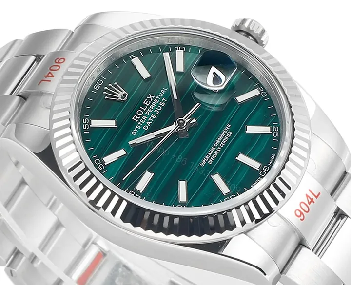 View 1 of DJ Factory Clean Factory – Rolex Custom Datejust 41 Green Malachite – Rolex Custom Datejust 41 Tiger’s Eye Dial – Rolex Custom Datejust 41 Goldstone Dial – Rolex Custom Datejust 41 Meteorite Dial