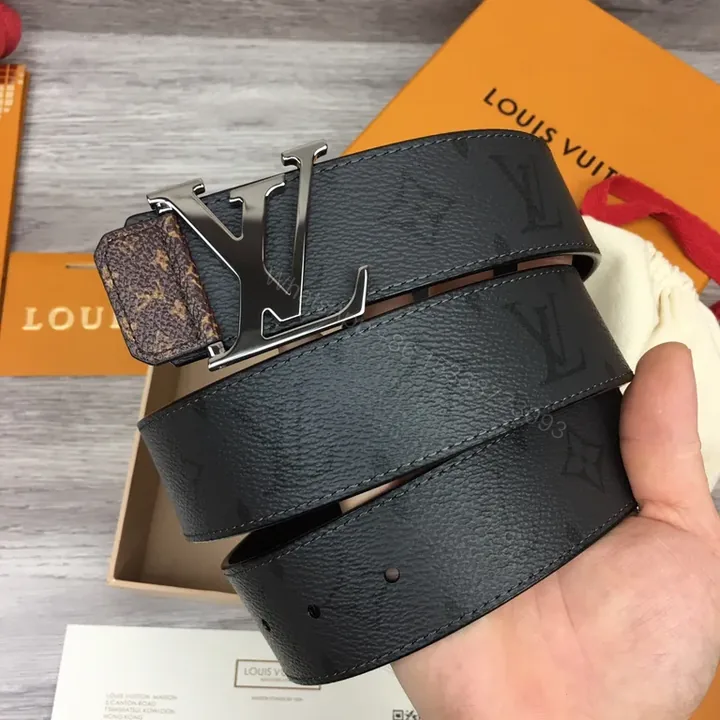 View 1 of Monogram Eclipse Belt: Two-Tone Luxury Belt with LV Buckle