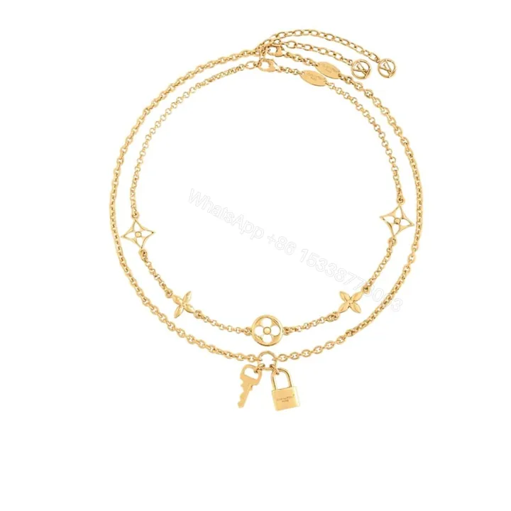 View 1 of Louis Vuitton LV Iconic Charm Necklace Gold M02494