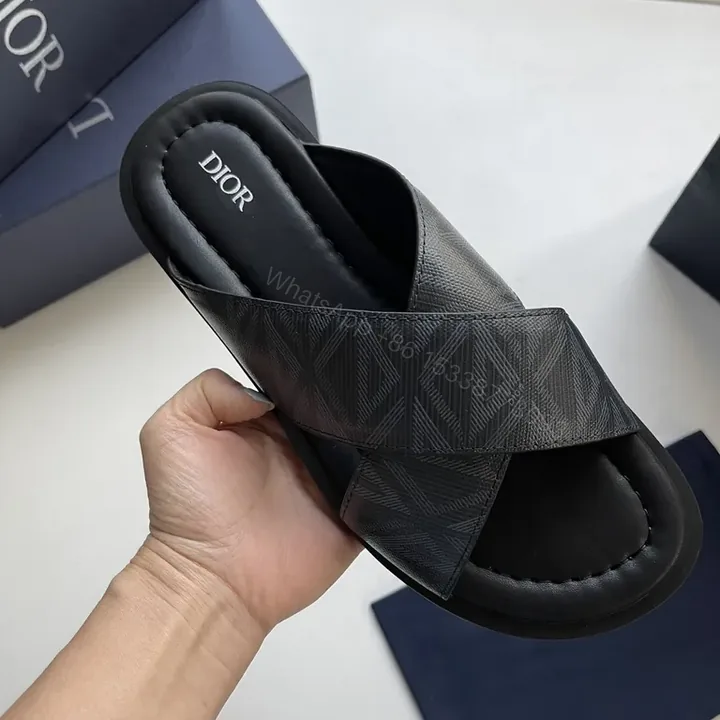View 1 of Effortless Luxe Monogram Slide - Designer Comfort Sandal