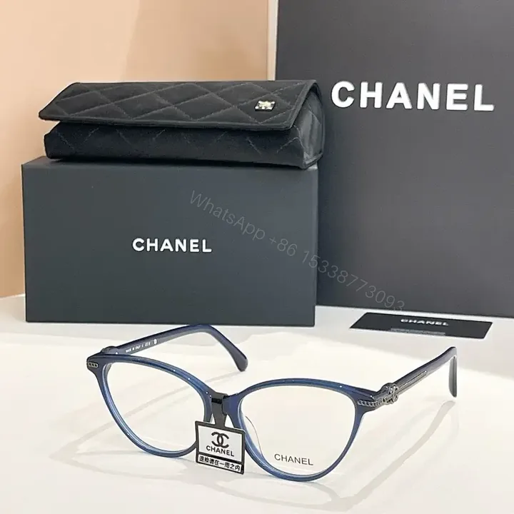 View 1 of Blue Translucent Acetate Round-Square Eyewear: All-Day Comfort