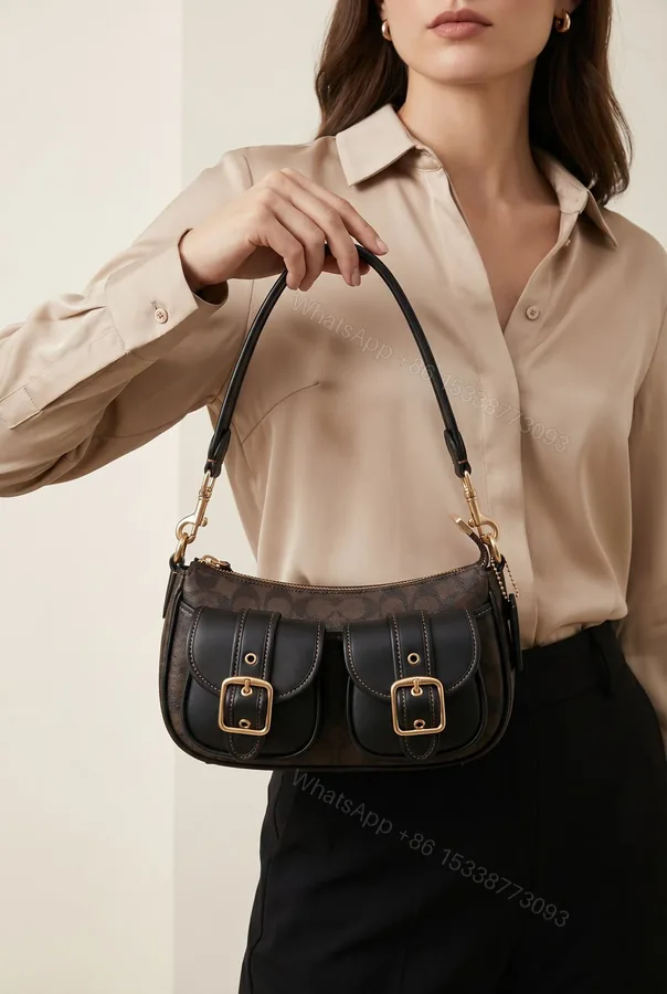 View 1 of Coach Ashton Baguette Bag In Signature Canvas First Copy | AAA+ Replica