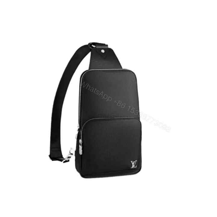 View 1 of Louis Vuitton Avenue Sling Bag Taiga Black 31Cm LV M30443
