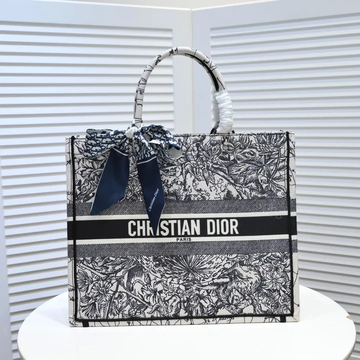 View 1 of Dior Book Tote Latte Multicolor Dior Zodiac Embroidery