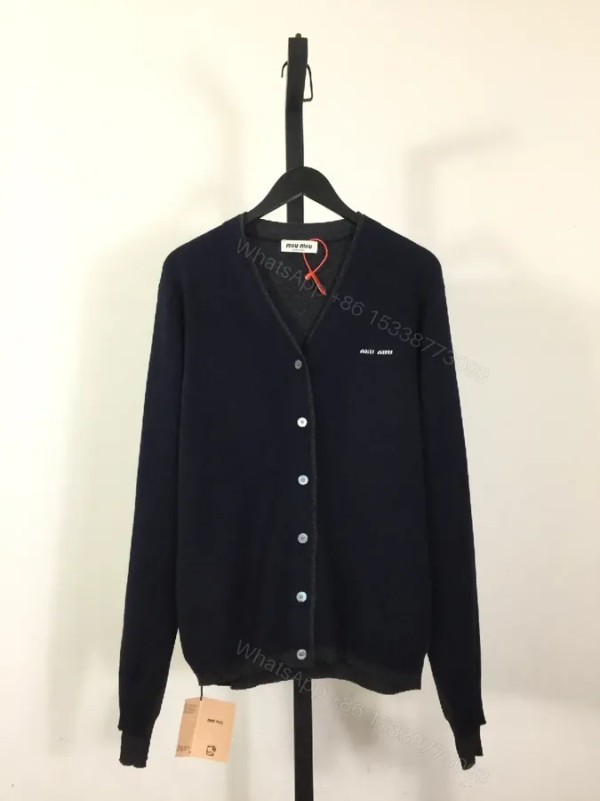 View 1 of Textured Navy Knit Cardigan — Signature Detailing, Luxe Comfort