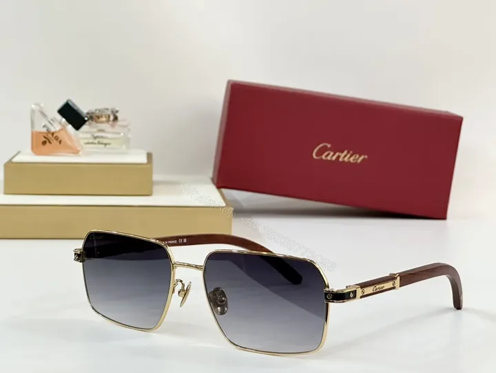 View 1 of Gold-tone Frame Aviators: Leather Temples Sunglasses