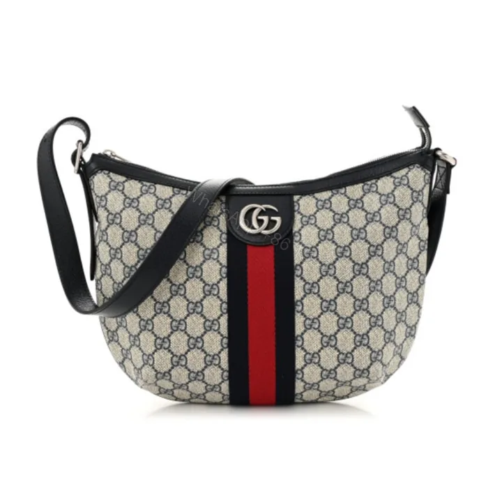 View 1 of Gucci Ophidia GG Small Shoulder Bag Navy Blue 30Cm