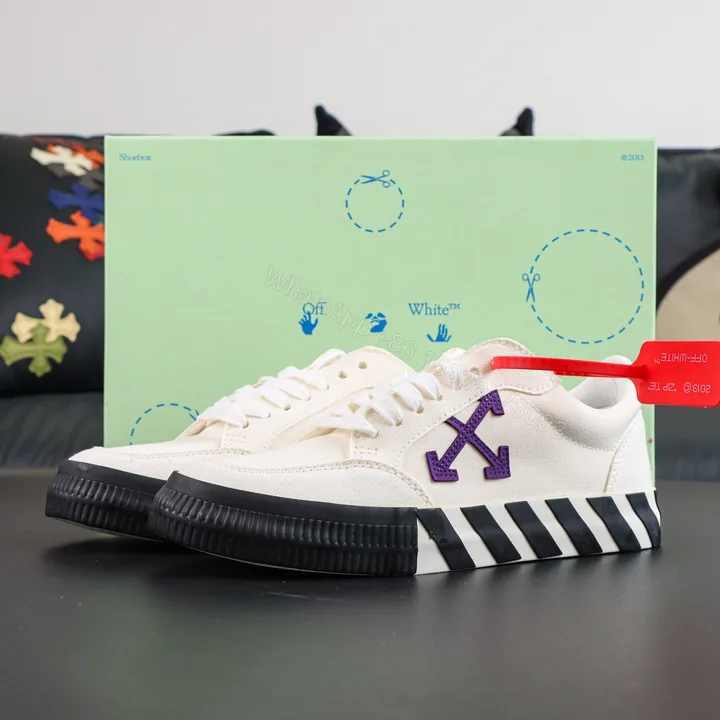 View 1 of Off White Low Vulcanised White Purple