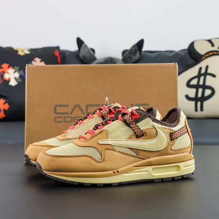 View 1 of Travis Scott x Nike Air Max 1 Wheat Reps