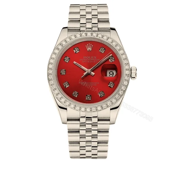 View 1 of Rolex Lady Datejust Demi Red Dial And Silver 31Mm