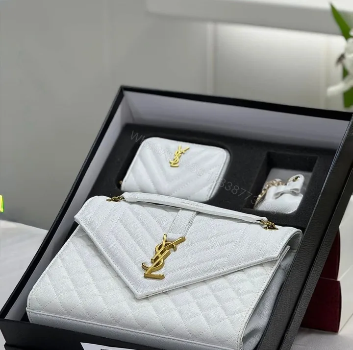 View 1 of FIRST COPY YSL SAINT LAURENT WHITE BAG