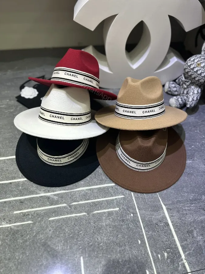 View 1 of Chanel-Inspired Felt Fedora: Structured Luxury Hat