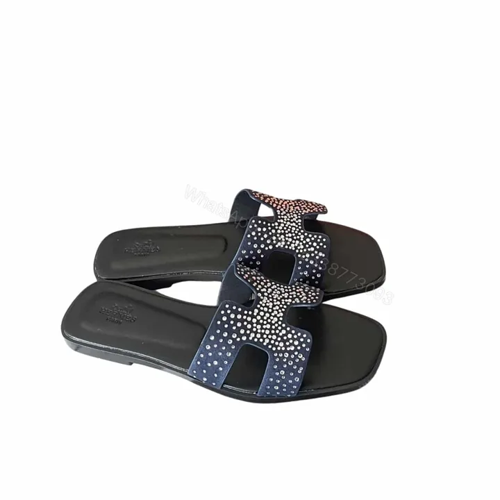 View 1 of HERMES ORAN SANDAL CRYSTLE BLUE