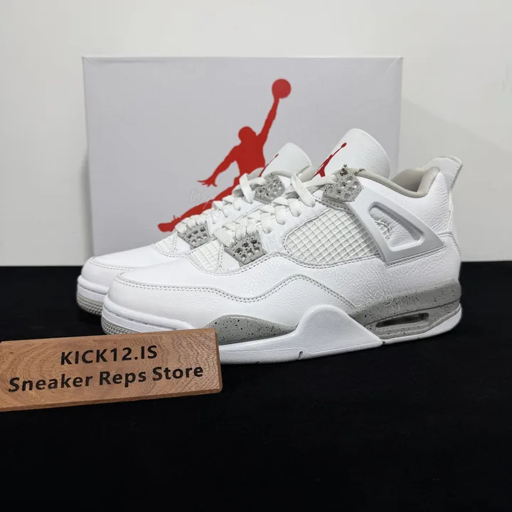 View 1 of Air Jordan 4 Retro White Oreo Reps