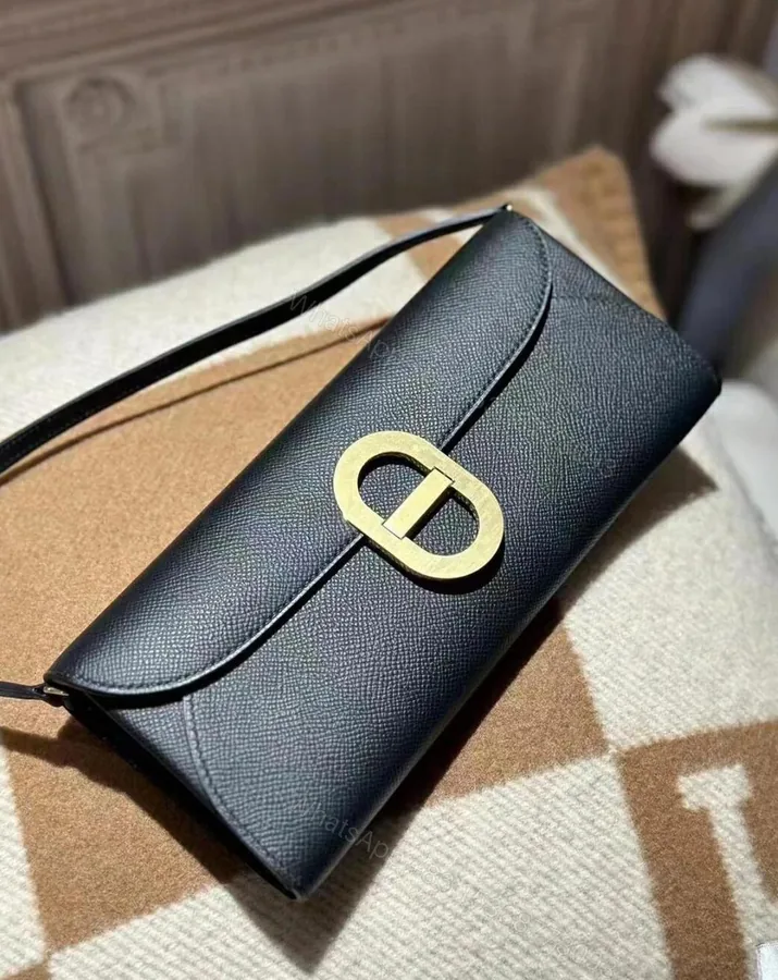 View 1 of Hermes Maillon to go Black Epsom Gold Hardware
