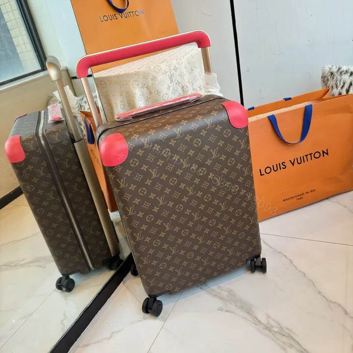 View 1 of LV A貨 紅色手把旅行箱 經典花紋耐用款