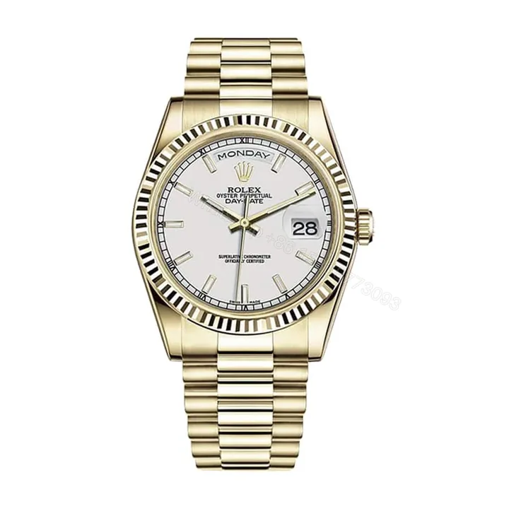 View 1 of Rolex Day-Date 40 228238 Super Clone : 40mm Yellow Gold Ivory Dial
