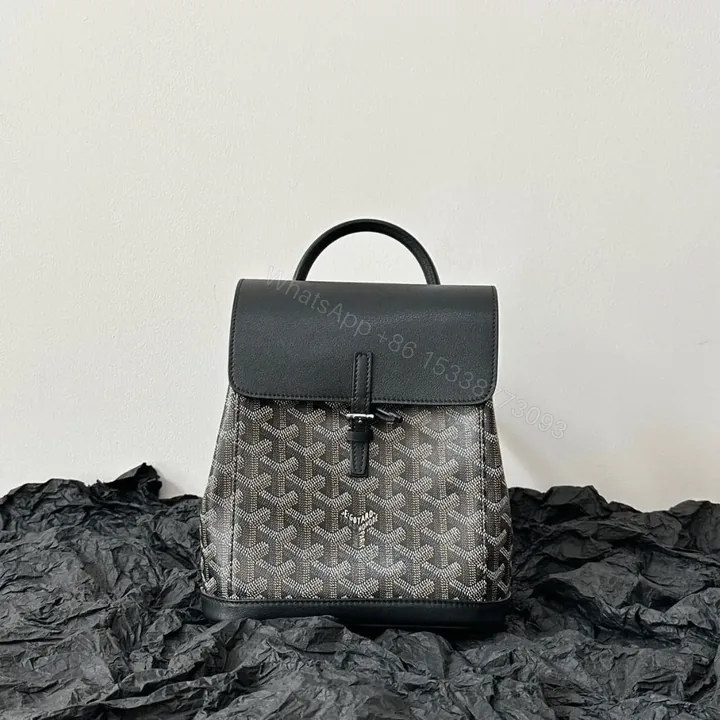 View 1 of Goyard Mini Backpack Black Super Quality Monogram Pattern Size 23x19cm