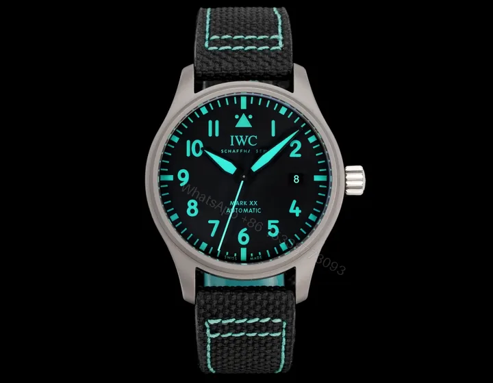 View 1 of IWC Pilot AMG Replica 40MM Premium Black Dial Fabric Strap Edition RG-IWC-PILOT-AMG-40