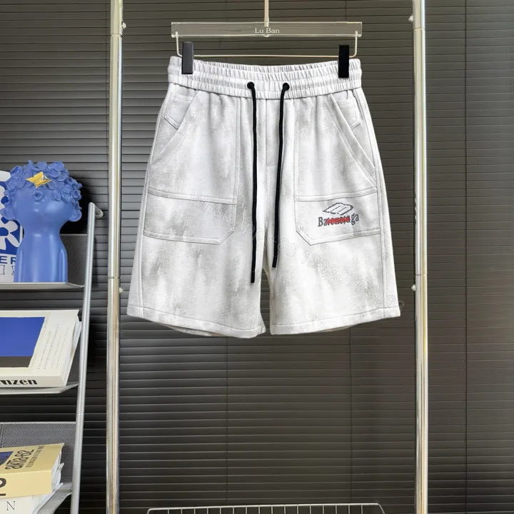 View 1 of Balenciaga 原單短褲 男款淺灰簡約寬鬆運動休閒褲
