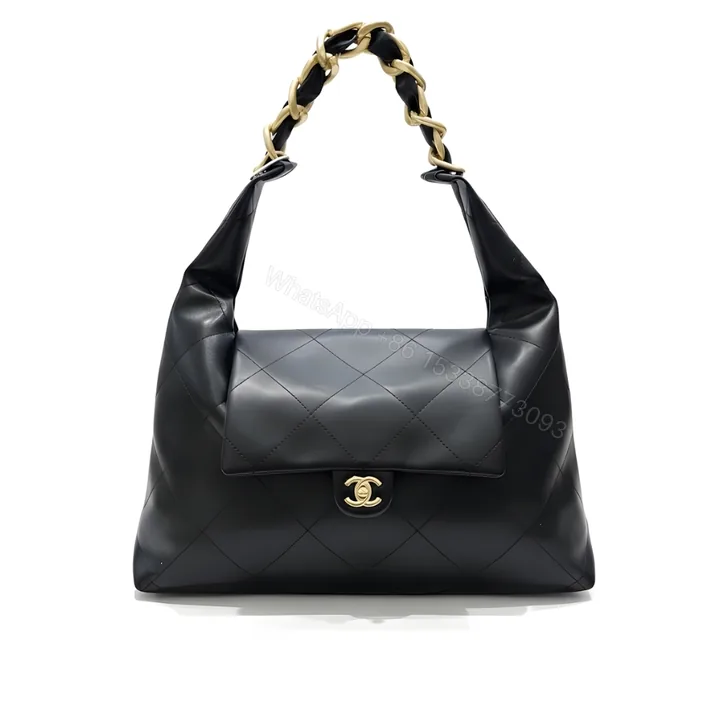 View 1 of Chanel Maxi Hobo Bag Black 43Cm