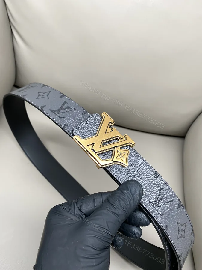 View 1 of LV 原單 Monogram 灰色皮帶 金扣設計