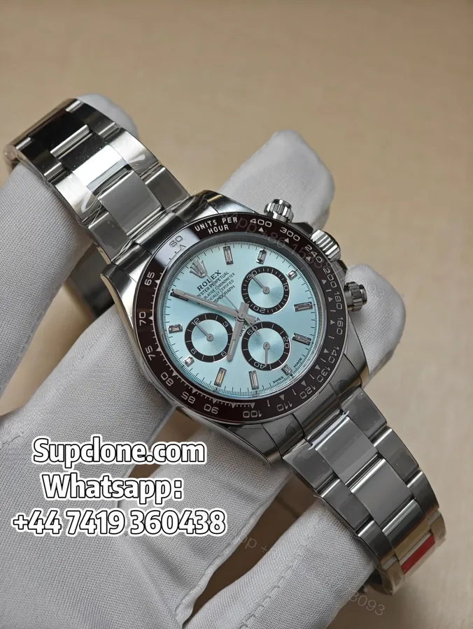 View 1 of Rolex Daytona Super Clone M126506-0002 Ice Blue Diamond Dial 4131 Movement