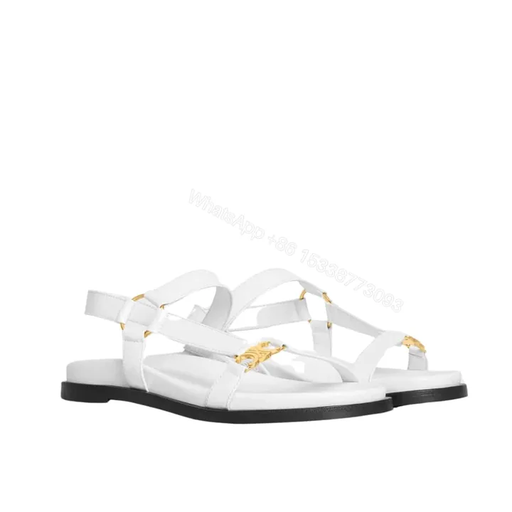 View 1 of CELINE MAUD SANDAL WITH TRIOMPHE WHITE 362225042C 01BC