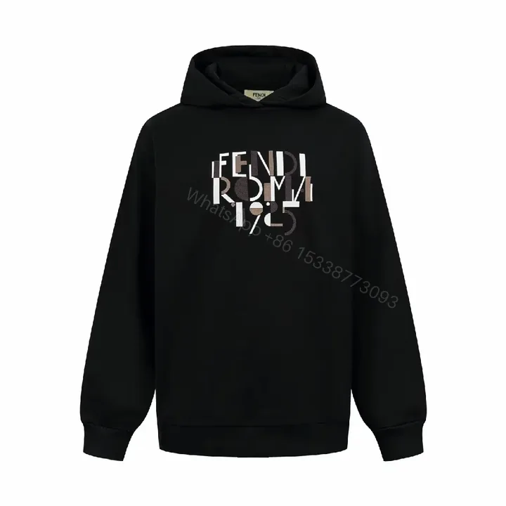 View 1 of Bold Graphic Hoodie: Multilayer Crest Luxury Comfort