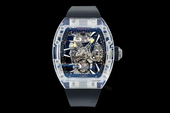 View 1 of Richard Mille RM56-02 Sapphire Crystal Tourbillon Watch Transparent Skeleton Cable Suspension Movement Premium Edition RM-RM56-02-SAP-TB-CBL