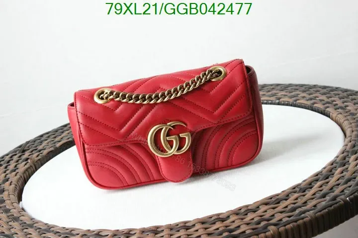 View 1 of Mini Gucci GG Marmont Bag in Red Matelassé Leather 768543