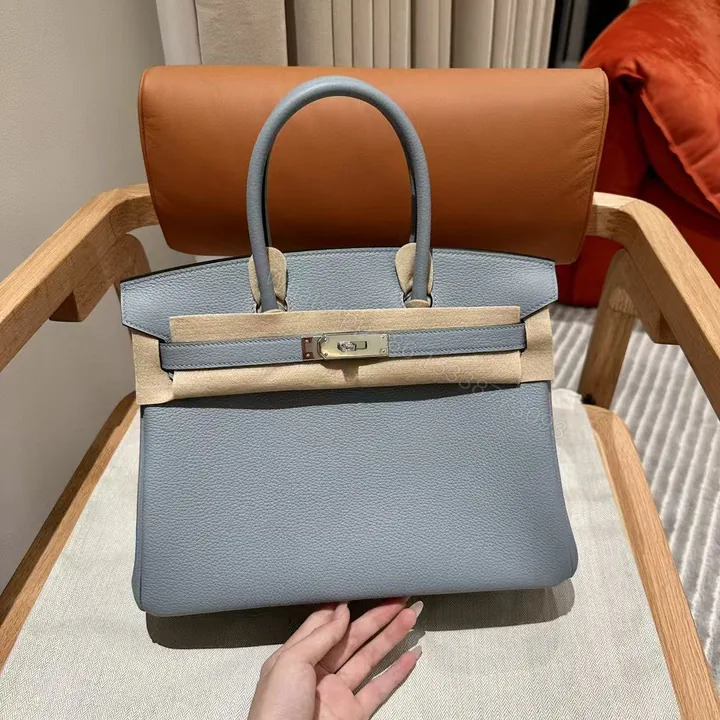 View 1 of HERMES BIRKIN 30CM CLOUD BLUE TOGO LEATHER SILVER HARDWARE