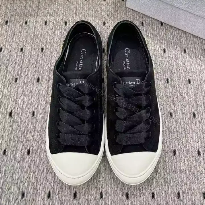 View 1 of DIOR LUCKY SNEAKERS WOMEN SATIN BLACK – CD145