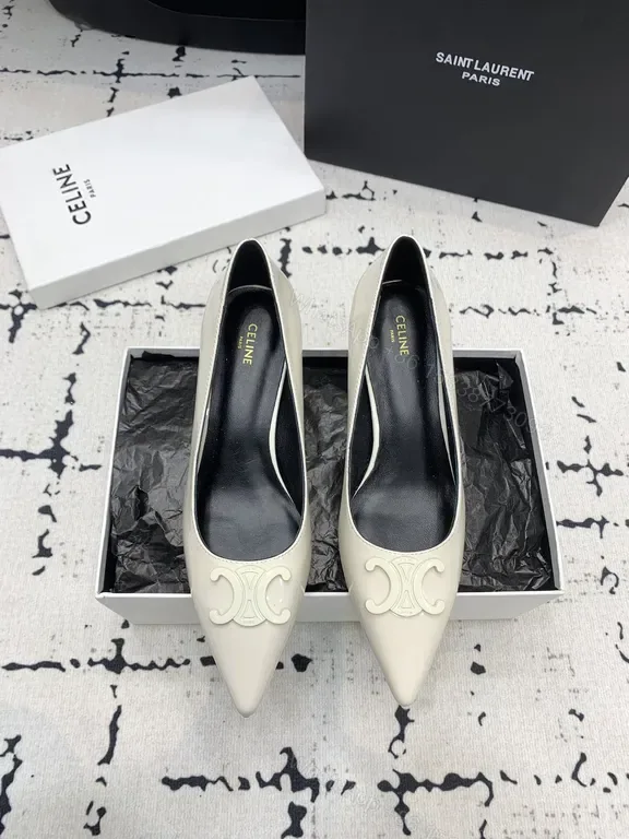 View 1 of Chic Texture Pointed-Toe Heels: Luxe Leather, All-Day Comfort