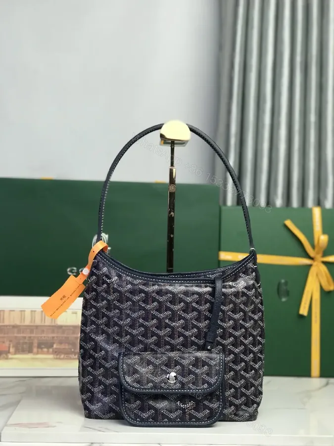 View 1 of Structured Patterned Shoulder Bag: Chevron Weave, Leather Trim