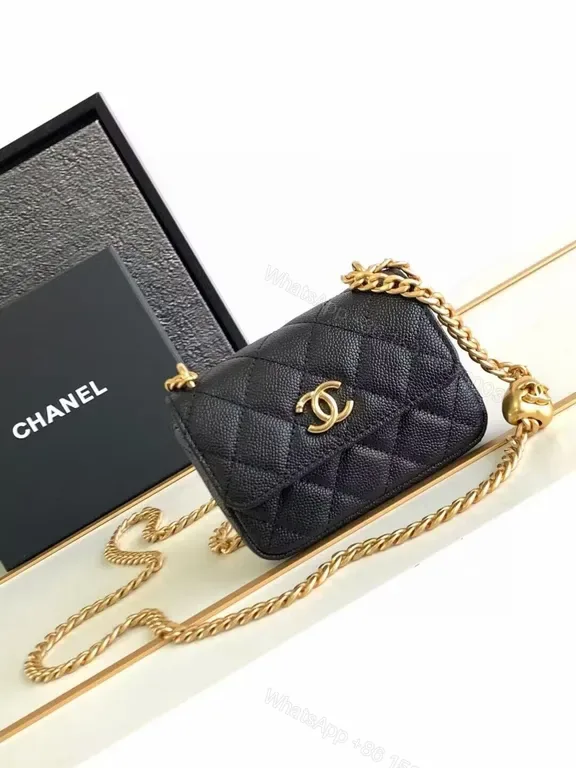 View 1 of Chic Quilted Bag with Gold Chain â€“ Compact Luxury Crossbody