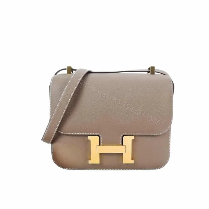 View 1 of Hermes Constance Epsom CK18 Etoupe Rose Gold Hardware 18Cm