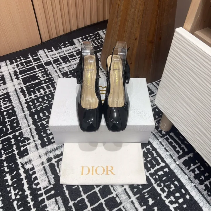 View 1 of 高仿Dior*Miss系列KDV272露跟蝴蝶結高踭鞋黑色免檢版