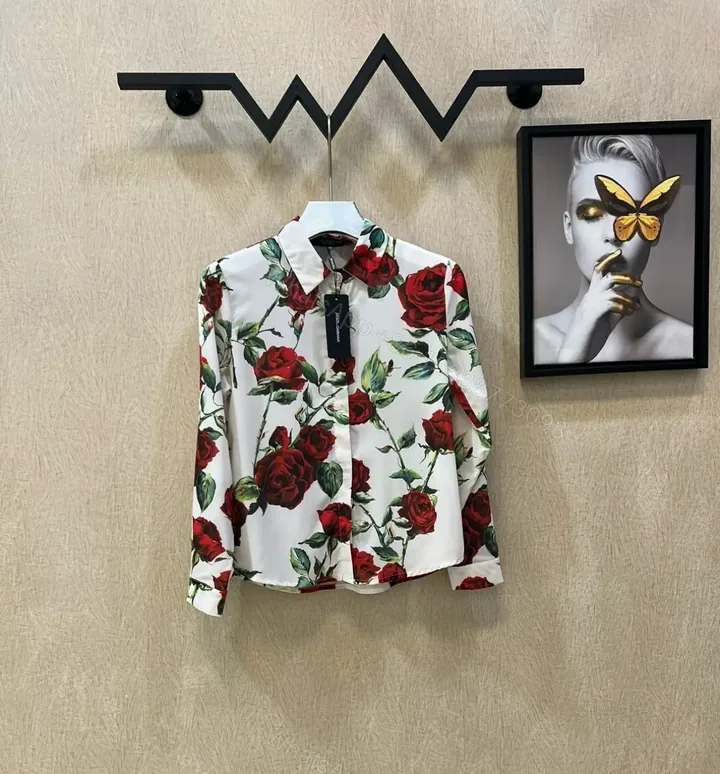 View 1 of D&G Vintage Red Rose Floral Shirt
